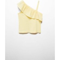 Asymmetrisches T-Shirt mit Volant Asymmetrisches T-Shirt mit Volant von Mango Kids