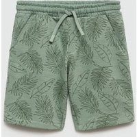 Bermuda-Shorts mit Blättermotiv von Mango Kids