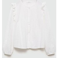 Bluse mit bestickten Volants von Mango Kids