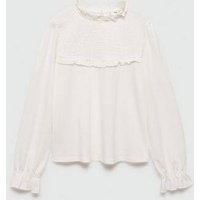 Bluse mit Raffdetails Bluse mit Raffdetails von Mango Kids