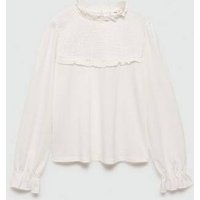 Bluse mit Raffdetails von Mango Kids