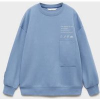 Gemustertes Baumwoll-Sweatshirt Gemustertes Baumwoll-Sweatshirt von Mango Kids