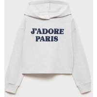 Gemustertes Kapuzen-Sweatshirt Gemustertes Kapuzen-Sweatshirt von Mango Kids