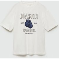 Gemustertes T-Shirt mit Relief-Details Gemustertes T-Shirt mit Relief-Details von Mango Kids