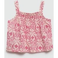 Gemustertes Top mit Raffdetails Gemustertes Top mit Raffdetails von Mango Kids