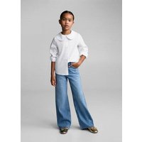 Hemd mit Lochdetails und Babydollkragen Hemd mit Lochdetails und Babydollkragen von Mango Kids