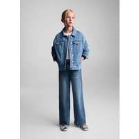 Wideleg-Jeans mit ausgefranstem Saum von Mango Kids