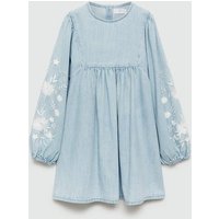 Jeanskleid mit gesticktem Blumenmotiv Jeanskleid mit gesticktem Blumenmotiv von Mango Kids