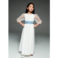 Plumetis-Kleid mit Schleife von Mango Kids