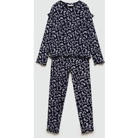 Langer, bedruckter Pyjama von Mango Kids