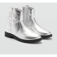 Metallic-Stiefelette mit Reißverschluss von Mango Kids