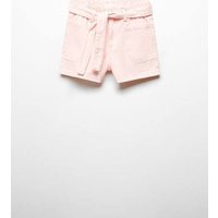 Paperbag-Shorts mit Gürtel von Mango Kids