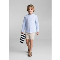 Regular Fit-Leinenhemd mit Stehkragen Regular Fit-Leinenhemd mit Stehkragen von Mango Kids