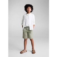Regular Fit-Leinenhemd mit Stehkragen Regular Fit-Leinenhemd mit Stehkragen von Mango Kids