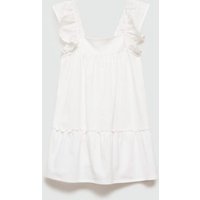 Rüschenkleid mit Broderie Anglaise von Mango Kids