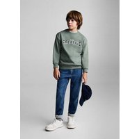 Baumwoll-Sweatshirt mit Stickdetail von Mango Kids