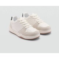 Sneakers mit kontrastierenden Lederdetails Sneakers mit kontrastierenden Lederdetails von Mango Kids