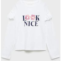 Langärmlies T-Shirt mit Rüschen von Mango Kids