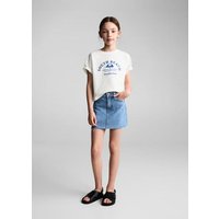 T-Shirt mit gestickter Aufschrift von Mango Kids