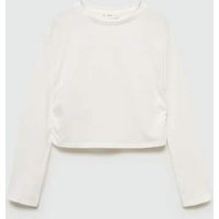 T-Shirt mit plissiertem Detail T-Shirt mit plissiertem Detail von Mango Kids