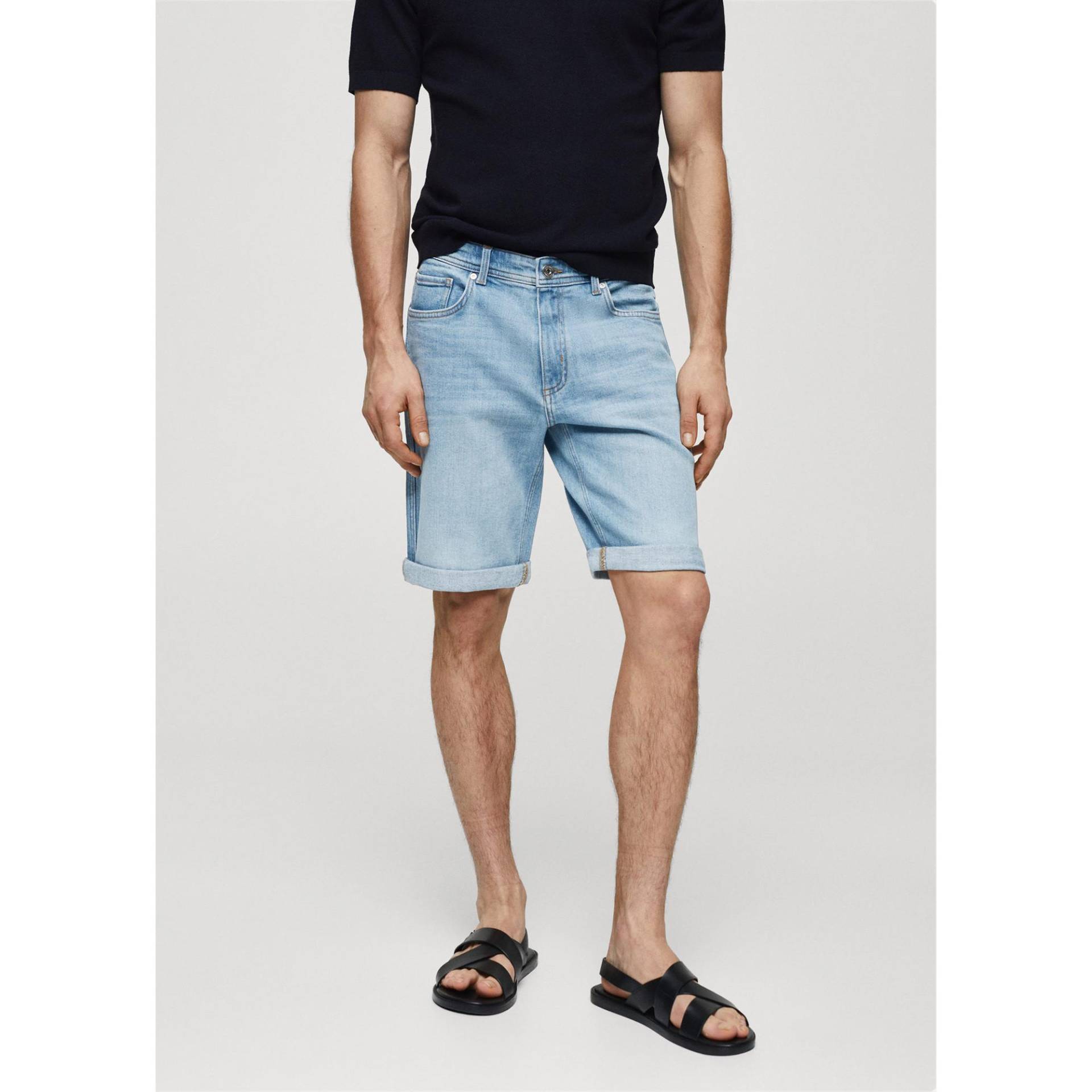 Bermuda Shorts Herren Blau  46 von Mango Man