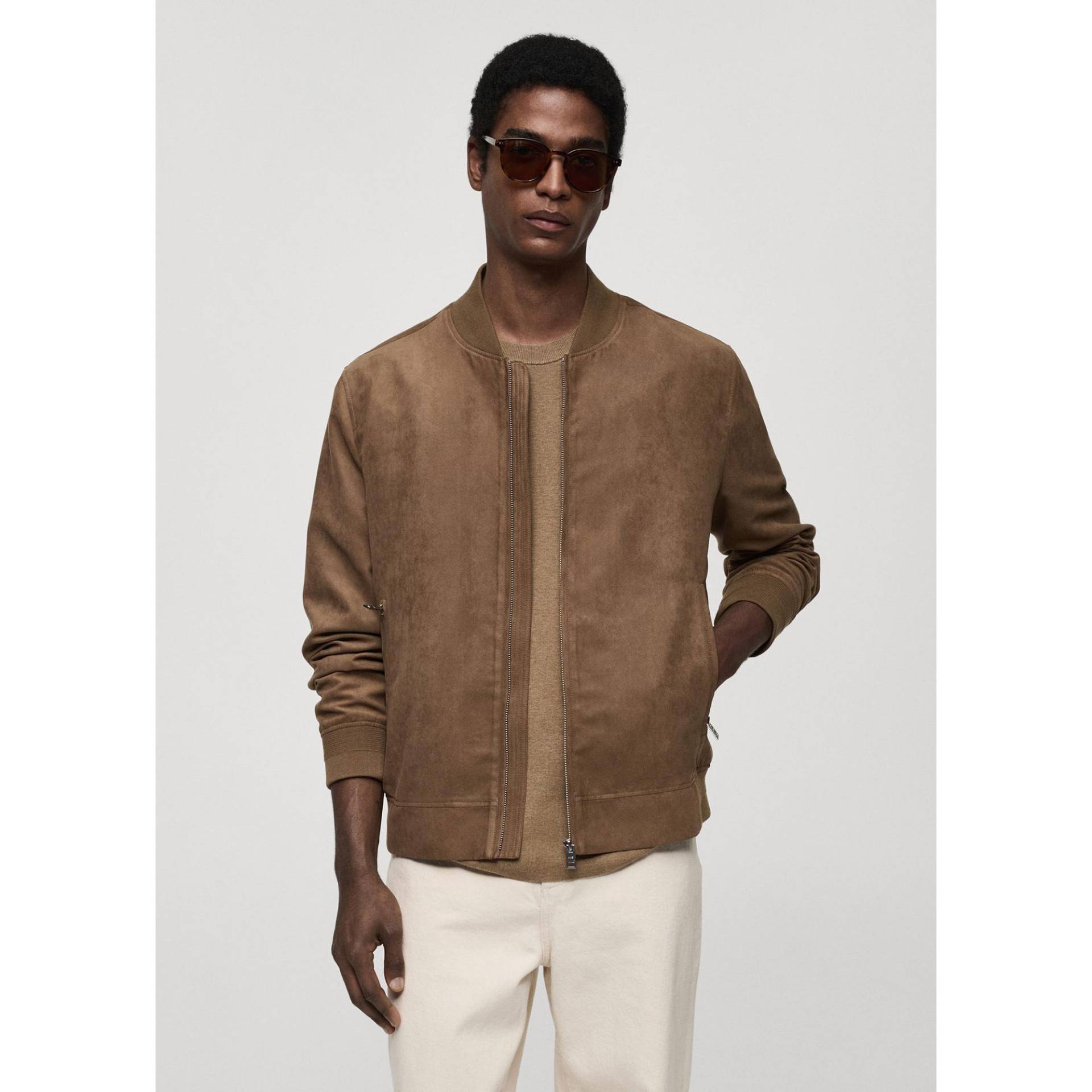 Blouson Mit Reissverschluss Herren Nature M von Mango Man