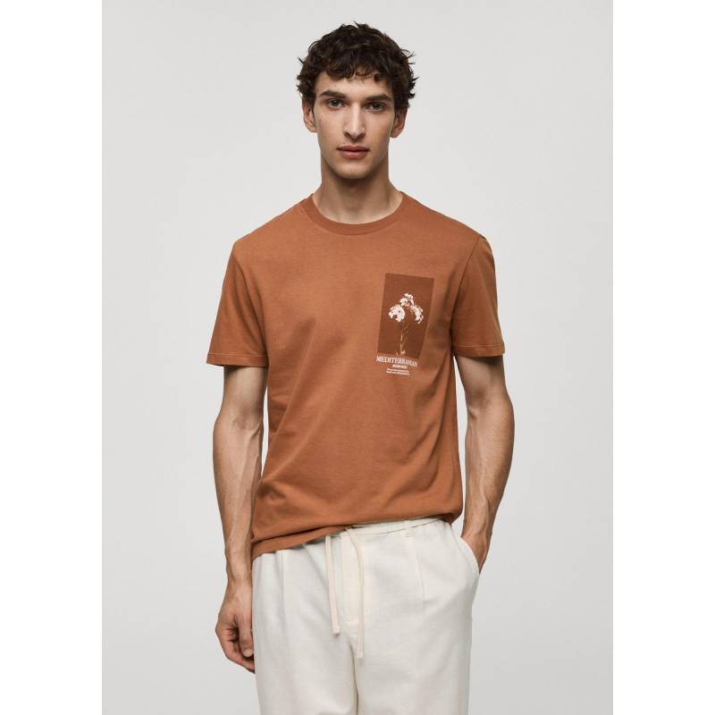 T-shirt Herren Orange L von Mango Man