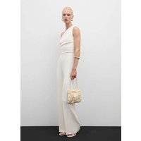 Asymmetrischer Jumpsuit mit drapiertem Detail von Mango