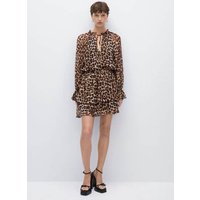 Ausgestelltes Kleid mit Leo-Print von Mango