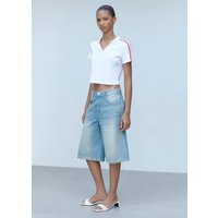 Baumwoll-Poloshirt mit Kontraststreifen Baumwoll-Poloshirt mit Kontraststreifen von Mango