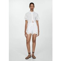 Bestickte Lochstrick-Shorts von Mango