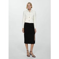Bleistiftrock aus Romanit-Jersey mit Schlitz Bleistiftrock aus Romanit-Jersey mit Schlitz von Mango