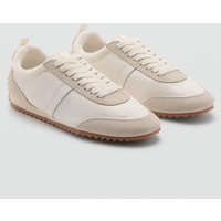 Canvas-Sneakers mit Ledereinsatz von Mango