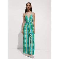 Drapierter Print-Jumpsuit mit Schlitzen Drapierter Print-Jumpsuit mit Schlitzen von Mango