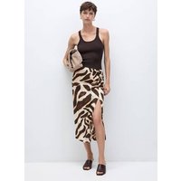 Drapierter Rock mit Animal-Print von Mango