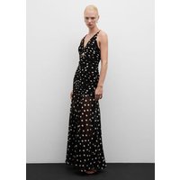 Drapiertes Kleid mit Tupfenmuster Drapiertes Kleid mit Tupfenmuster von Mango