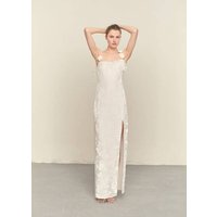 Florales Devoré-Kleid mit Seitenschlitz Florales Devoré-Kleid mit Seitenschlitz von Mango