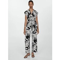 Gemusterter Jumpsuit mit Schleife von Mango