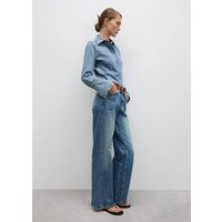 Gerade Jeans mit Ziernähten von Mango