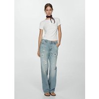 Gerade Jeans mit Zierrissen von Mango