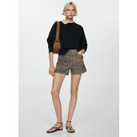 Gerade Shorts mit Leopardenmuster von Mango