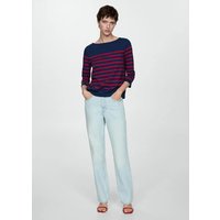 Gestreiftes T-Shirt mit Bateau-Ausschnitt Gestreiftes T-Shirt mit Bateau-Ausschnitt von Mango