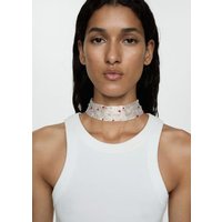 Perlenverzierter Mesh-Choker von Mango