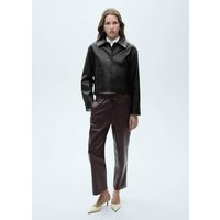 Hose mit Stretchbund und Leder-Effekt Hose mit Stretchbund und Leder-Effekt von Mango