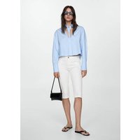 Slim-Capri-Jeanshose mit Ziernähten von Mango