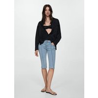 Slim-Capri-Jeanshose mit Ziernähten von Mango