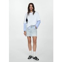 Jeans-Minirock mit ausgefranstem Saum von Mango