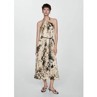 Plissiertes Kleid mit Animal Print von Mango