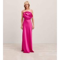 Satiniertes Kleid mit Maxi-Blume von Mango