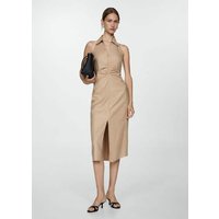 Kleid mit Polo-Kragen und Schlitz von Mango